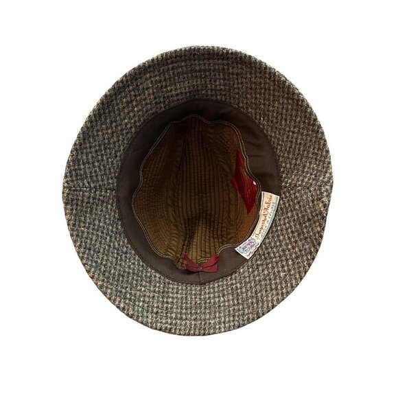 Country Gentleman Trav'ler Hat Vintage Harris Tweed Wool Fedora Traveler - Picture 4 of 4